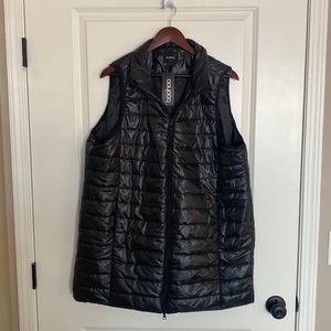 Midi Black Puffer Vest / Gilet NWT